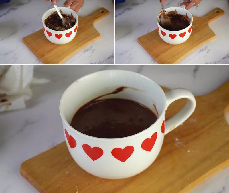 Image of the recipe cooking step-1-4 for Brownie in a Mug