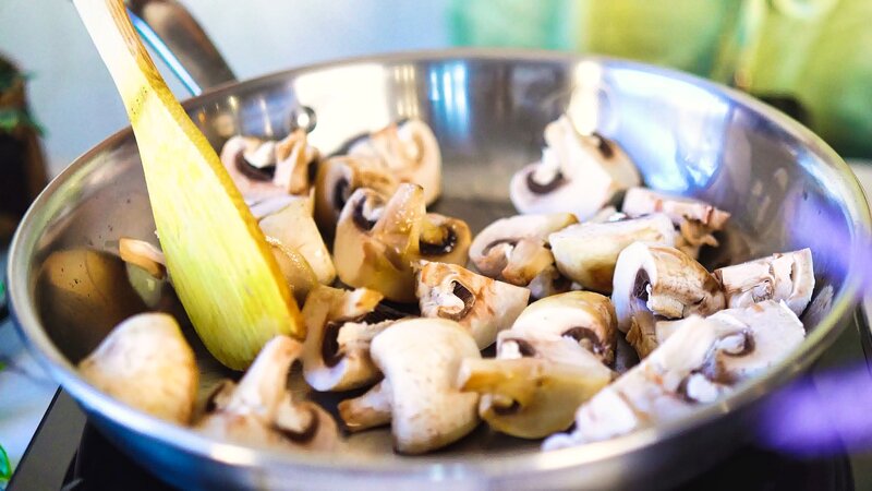 Image of the recipe cooking step-2-2 for Butter Garlic Mushrooms Recipe