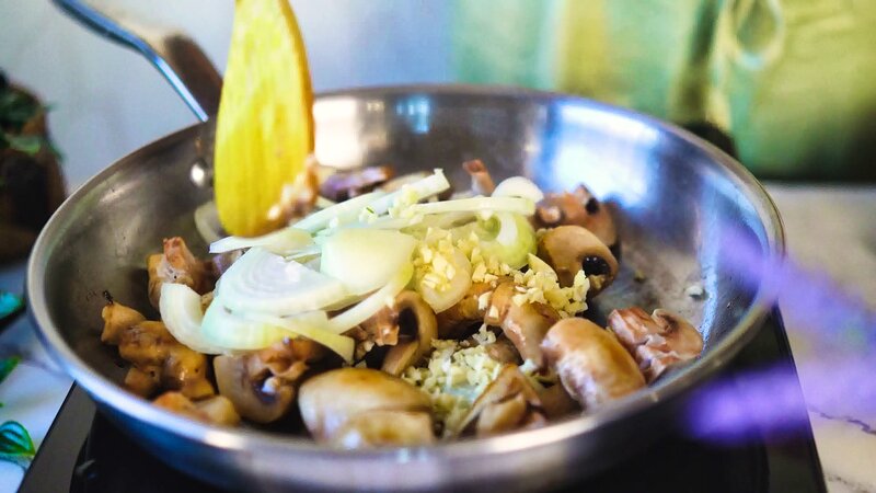 Image of the recipe cooking step-2-4 for Butter Garlic Mushrooms Recipe