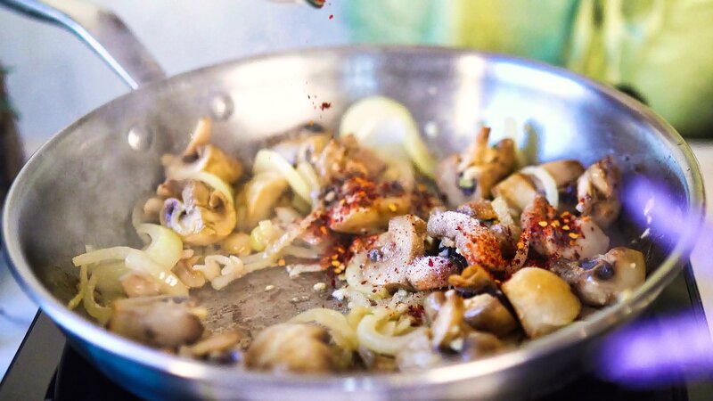 Image of the recipe cooking step-2-5 for Butter Garlic Mushrooms Recipe