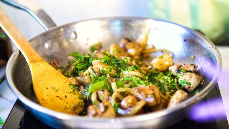 Image of the recipe cooking step-2-6 for Butter Garlic Mushrooms Recipe