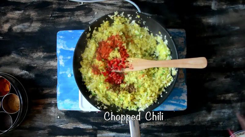 Image of the recipe cooking step-1-7 for Cabbage Peas Stuffed Paratha - Patta Gobi Ka Paratha