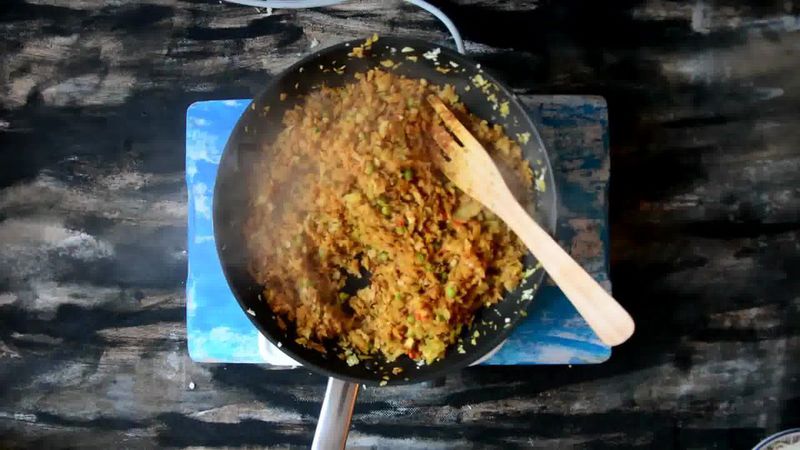 Image of the recipe cooking step-1-8 for Cabbage Peas Stuffed Paratha - Patta Gobi Ka Paratha