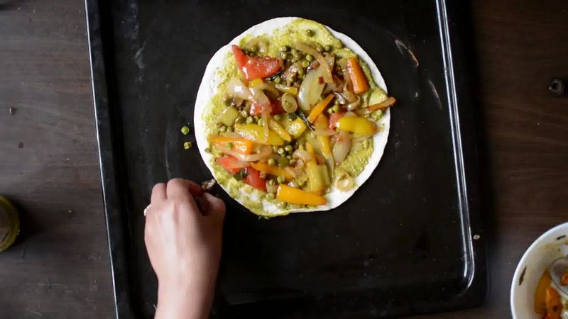 Image of the recipe cooking step-2-3 for Tortilla Pizza Caramelized Veggie Tortizza (2 ways)