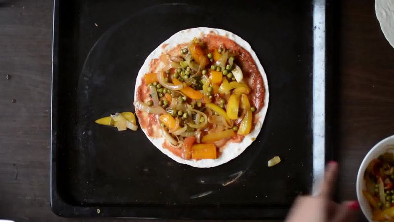 Image of the recipe cooking step-3-3 for Tortilla Pizza Caramelized Veggie Tortizza (2 ways)