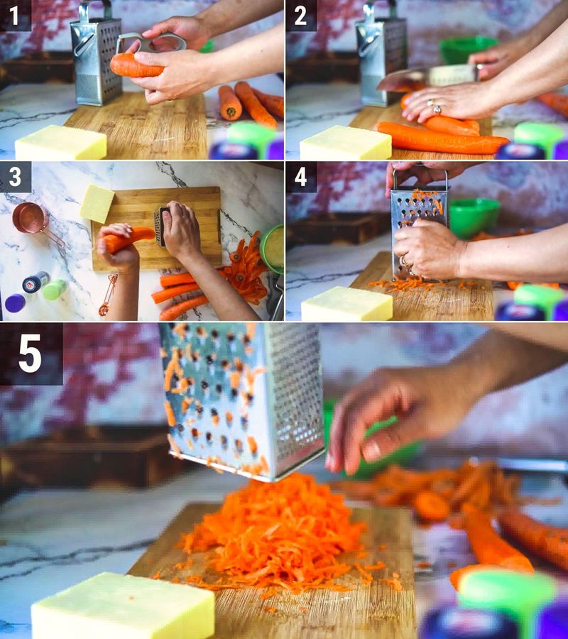Image of the recipe cooking step-1-1 for Carrot Cheese Chips