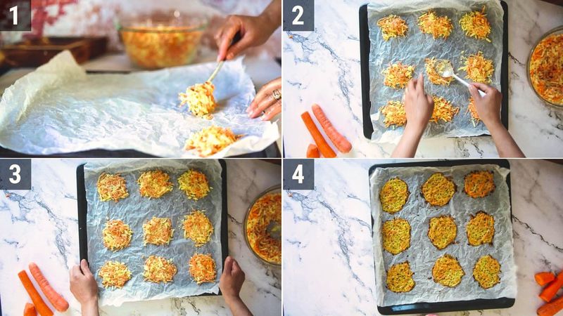 Image of the recipe cooking step-1-3 for Carrot Cheese Chips