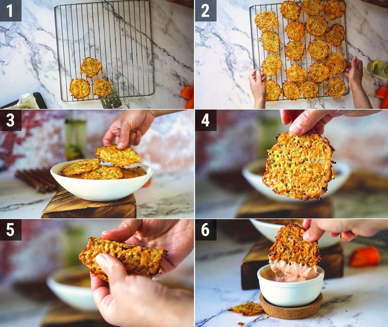 Image of the recipe cooking step-1-4 for Carrot Cheese Chips