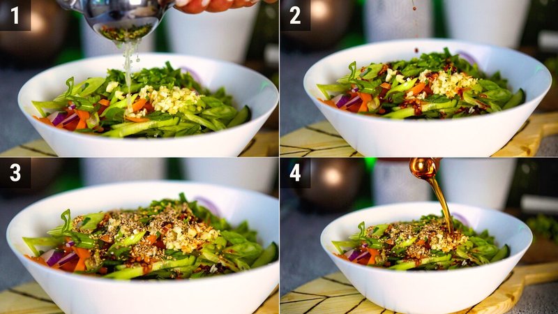 Image of the recipe cooking step-1-5 for Carrot Cucumber Salad with Roasted Peanuts