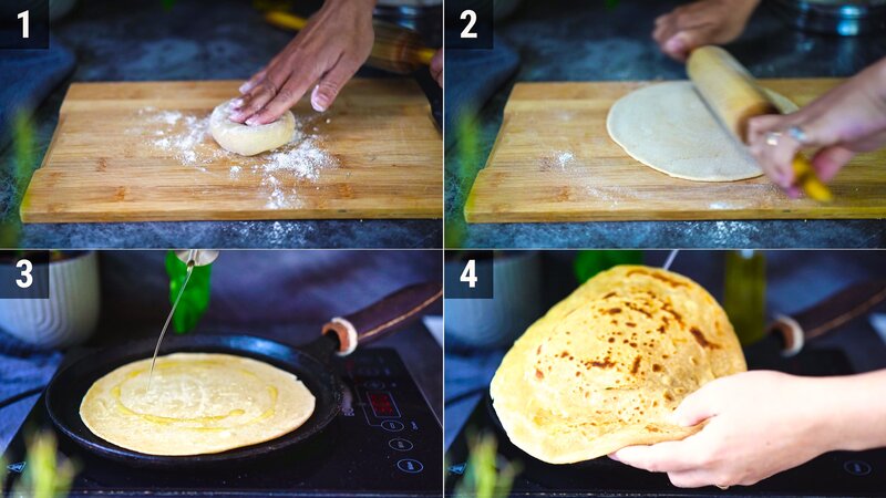 Image of the recipe cooking step-3-2 for Chickpea Tikka Wrap