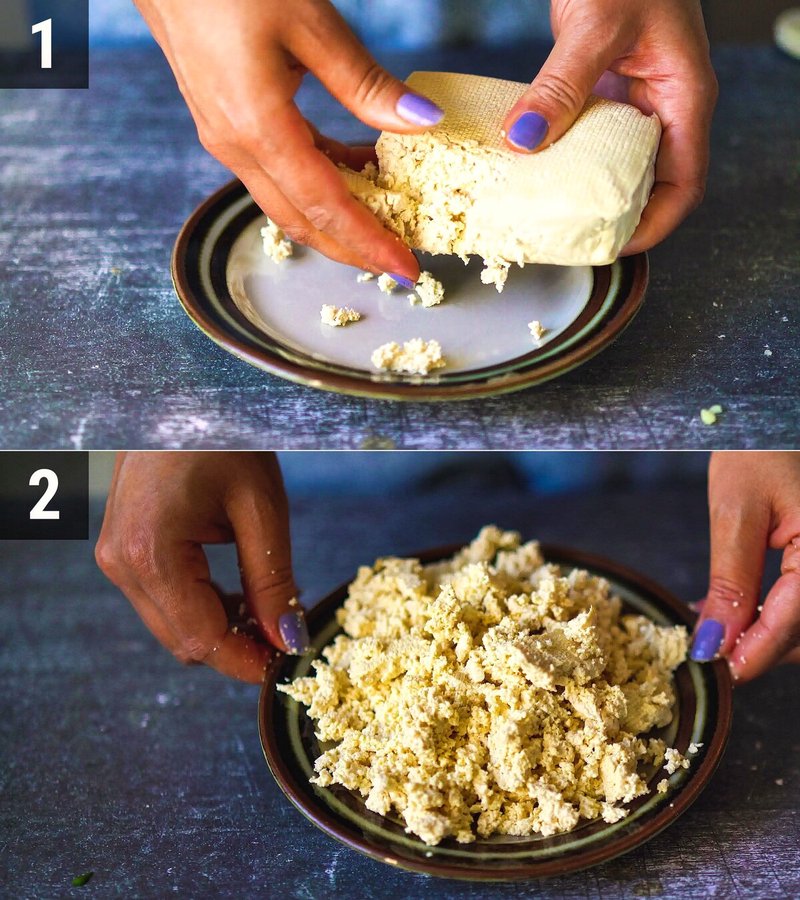 Image of the recipe cooking step-1-2 for Chili Garlic Noodles with Crispy Tofu