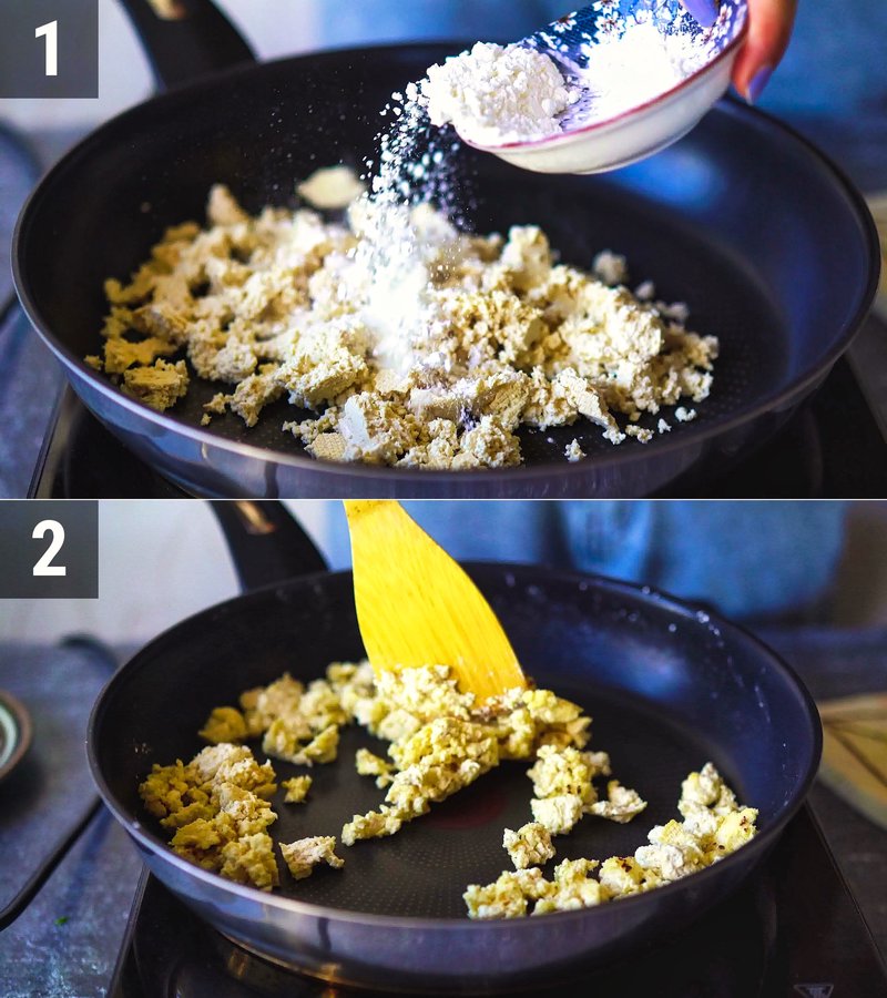 Image of the recipe cooking step-1-4 for Chili Garlic Noodles with Crispy Tofu