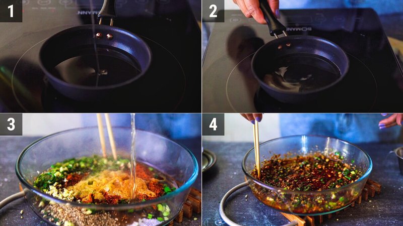Image of the recipe cooking step-1-7 for Chili Garlic Noodles with Crispy Tofu