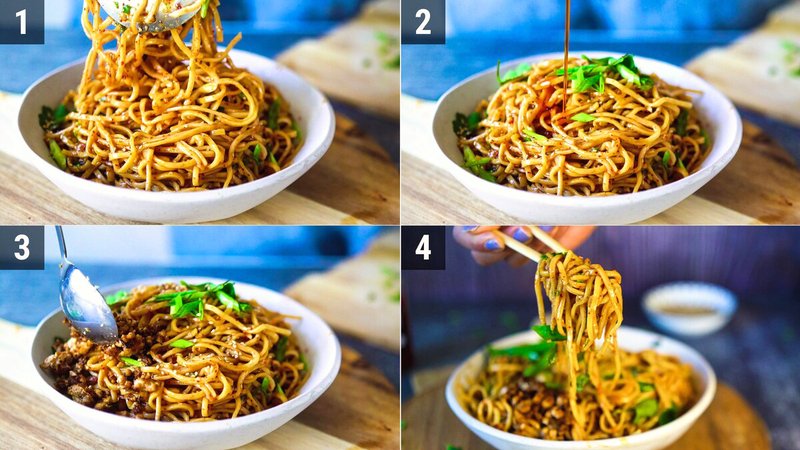 Image of the recipe cooking step-1-9 for Chili Garlic Noodles with Crispy Tofu