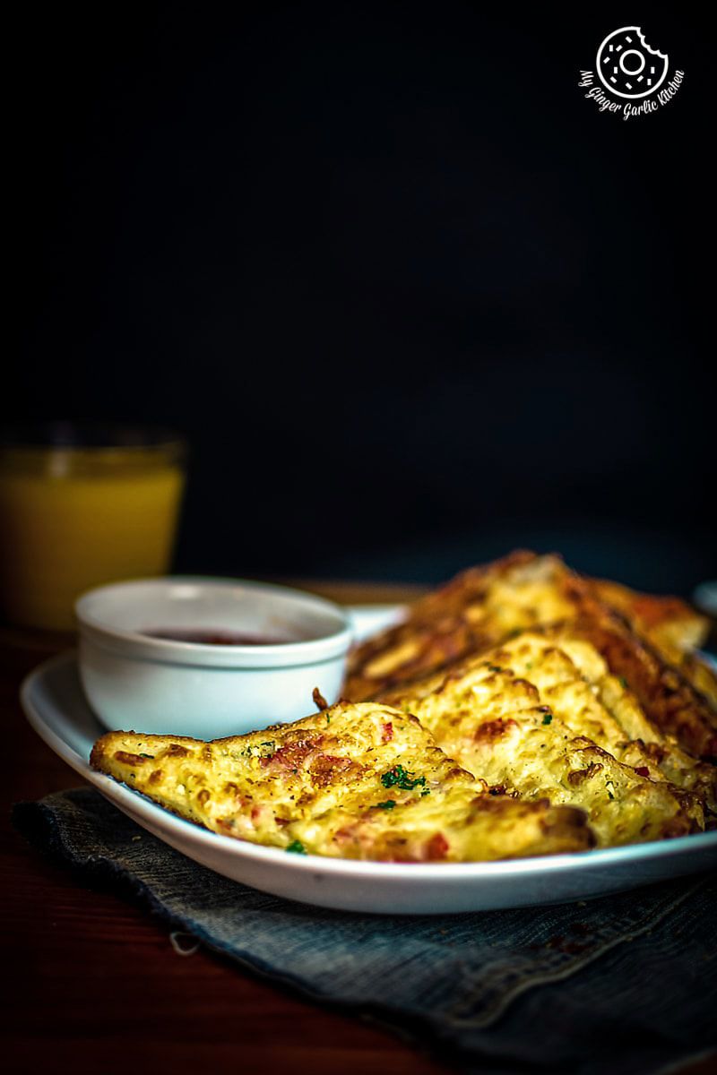 a close up shot of chilli cheese toast