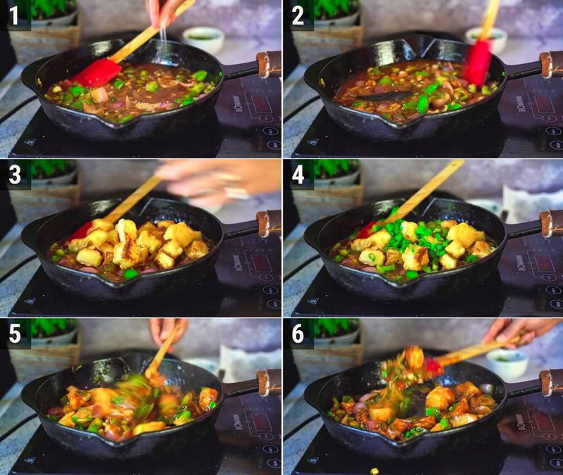 Image of the recipe cooking step-3-4 for Chilli Paneer