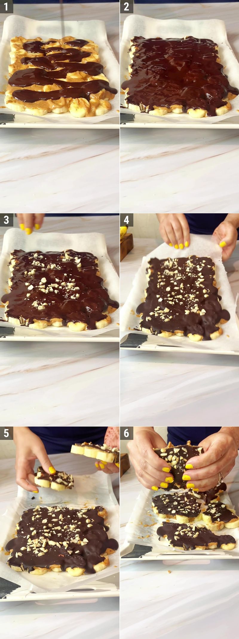 Image of the recipe cooking step-1-3 for Chocolate Banana Bark