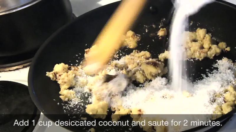 Image of the recipe cooking step-1-3 for Chocolate Coconut Delights