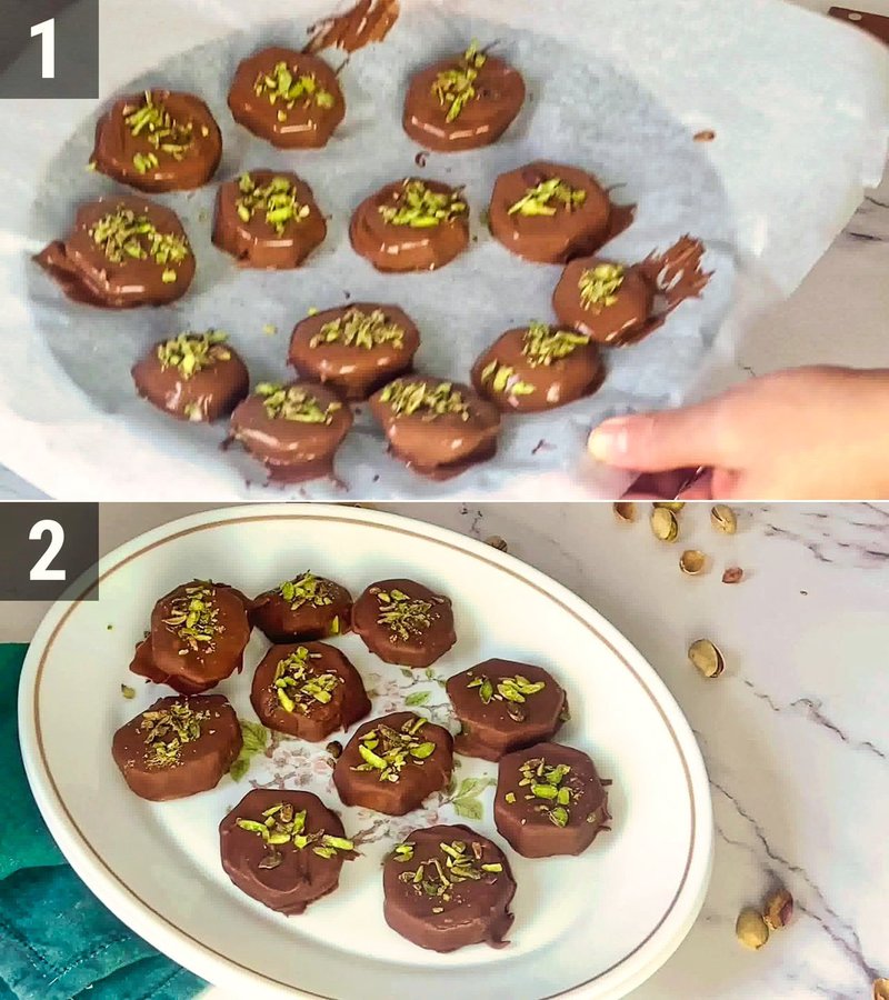 Image of the recipe cooking step-1-6 for Chocolate Covered Kiwi
