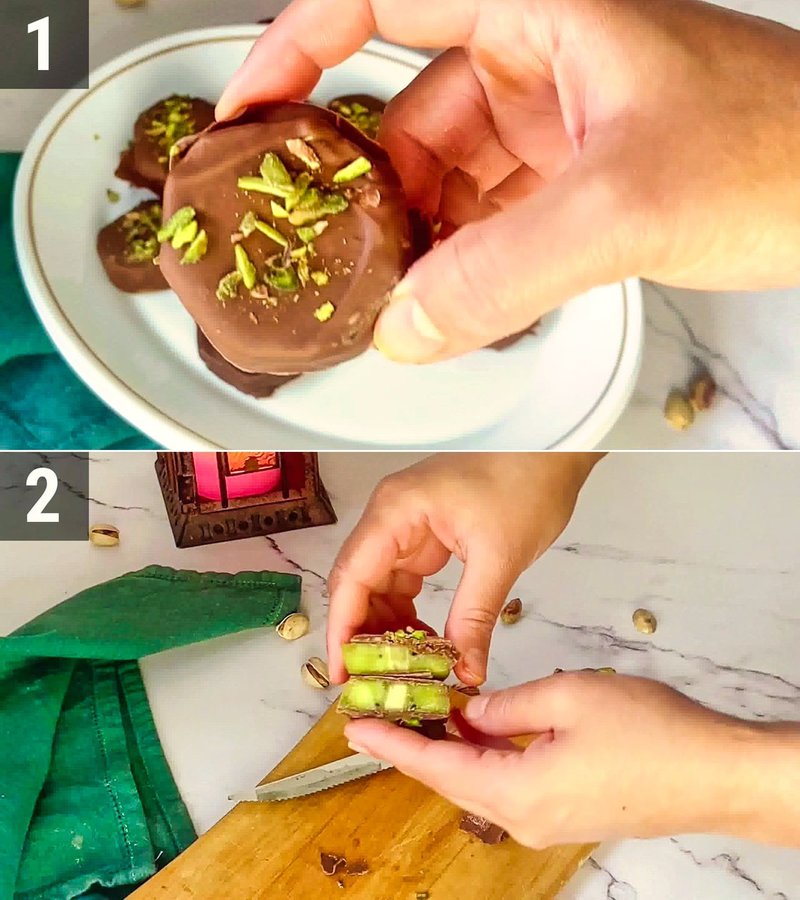 Image of the recipe cooking step-1-7 for Chocolate Covered Kiwi