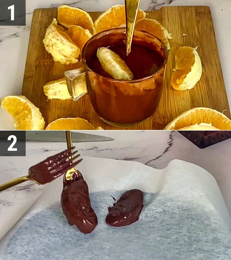 Image of the recipe cooking step-1-4 for Chocolate Covered Oranges