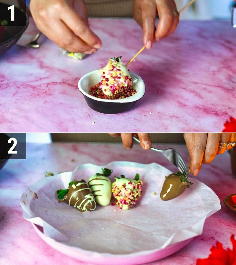Image of the recipe cooking step-1-6 for Chocolate Covered Strawberries