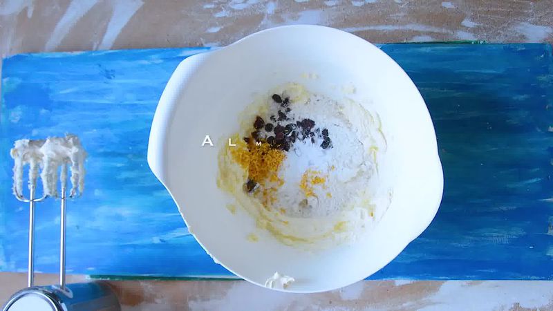 Image of the recipe cooking step-1-2 for Chocolate Dipped Shortbread Cranberry Cookies