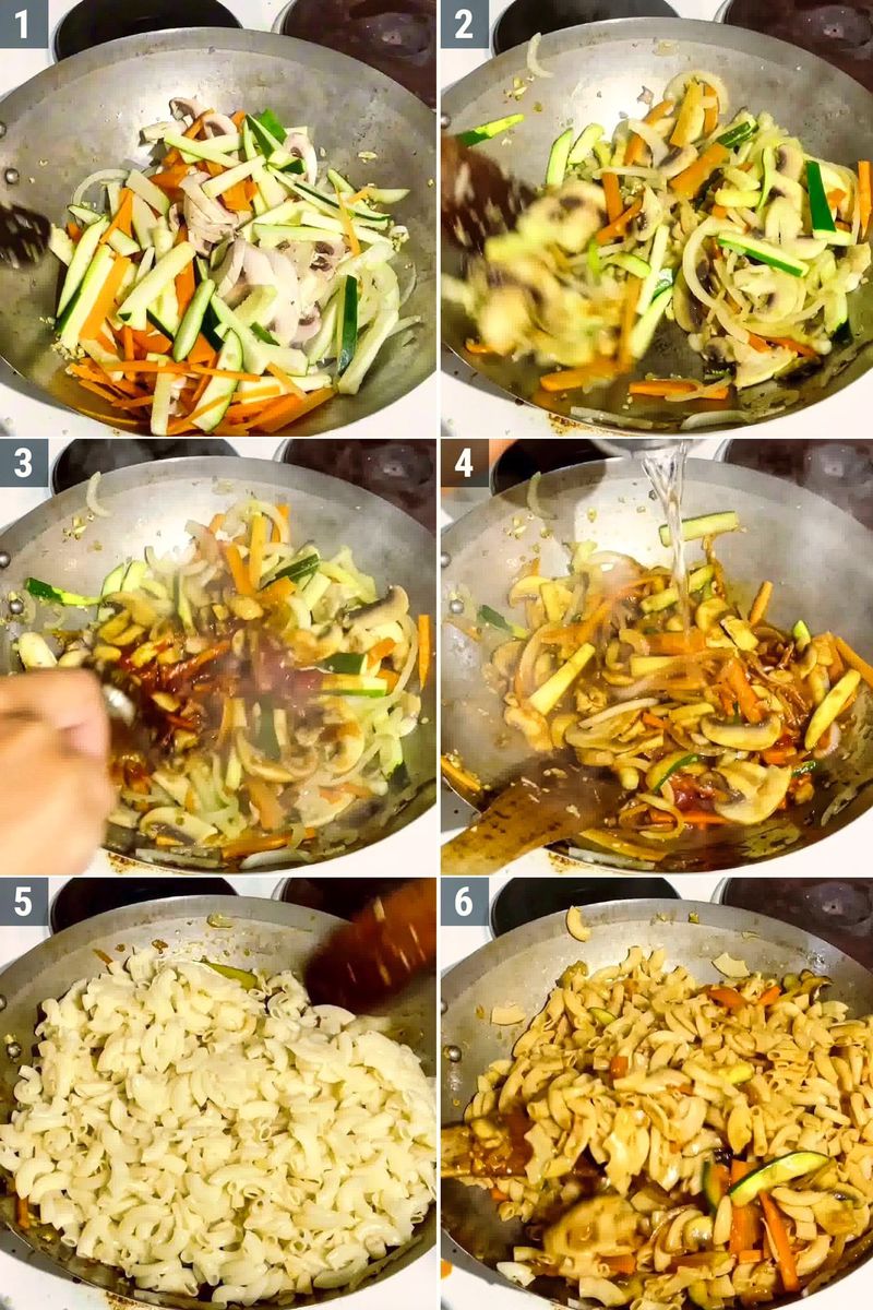Image of the recipe cooking step-1-2 for Chow-Mein Style Macaroni