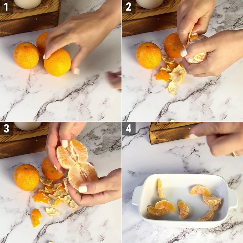 Image of the recipe cooking step-1-1 for Clementine Frozen Yogurt Bites