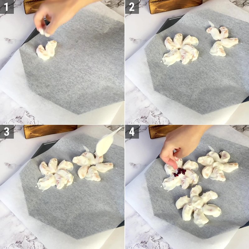 Image of the recipe cooking step-1-3 for Clementine Frozen Yogurt Bites