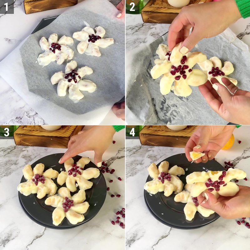 Image of the recipe cooking step-1-4 for Clementine Frozen Yogurt Bites