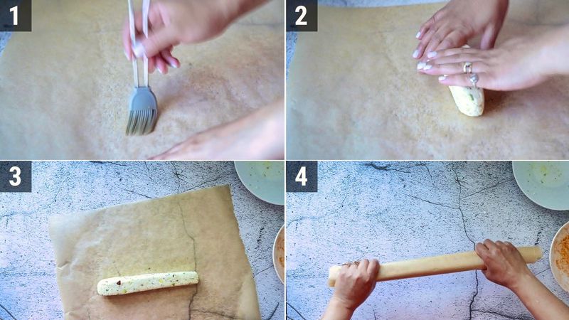 Image of the recipe cooking step-1-4 for Coconut Burfi Roll