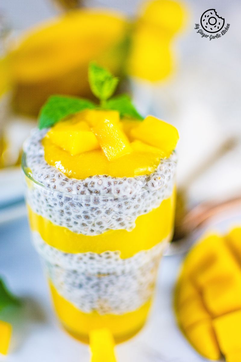 Coconut mango chia pudding - another healthy recipe by Familicious