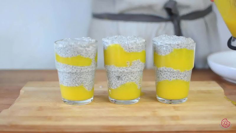 Image of the recipe cooking step-3-5 for Coconut Mango Chia Pudding