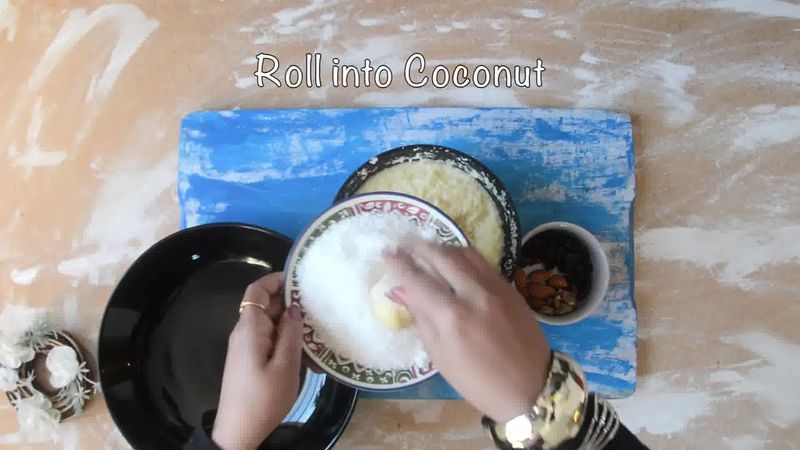 Image of the recipe cooking step-3-6 for White Chocolate Coconut Truffles Recipe