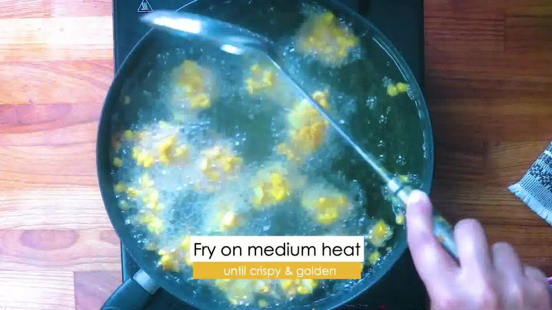 Image of the recipe cooking step-2-3 for Corn Pakora - Quick and Easy Corn Fritters