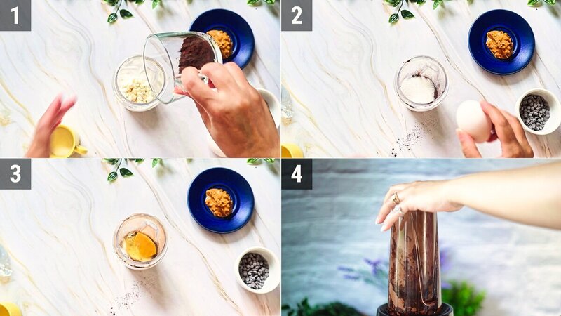 Image of the recipe cooking step-1-1 for Cottage Cheese Chocolate Mug Cake