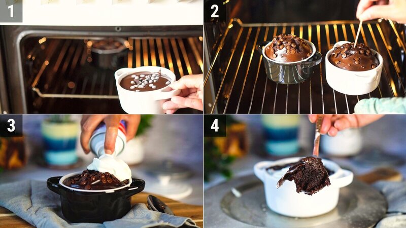 Image of the recipe cooking step-3-1 for Cottage Cheese Chocolate Mug Cake