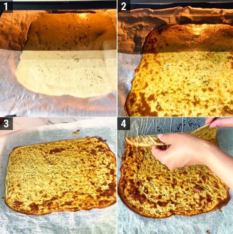 Image of the recipe cooking step-1-3 for Viral Cottage Cheese Flatbread