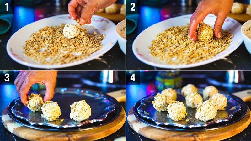 Image of the recipe cooking step-1-5 for Cream Cheese Corn Chaat Balls