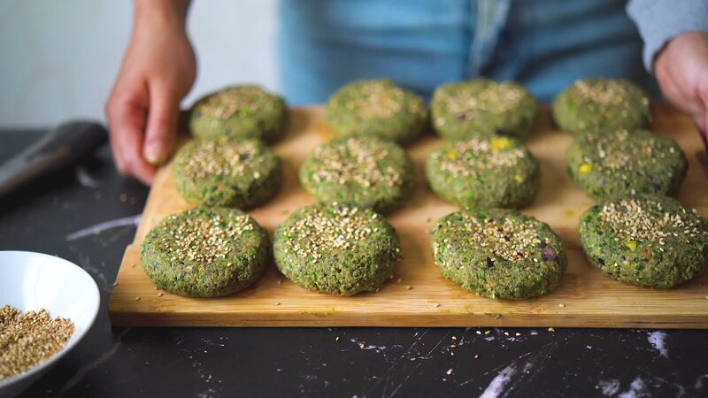 Image of the recipe cooking step-3-4 for Crispy Black Bean Veggie Patties
