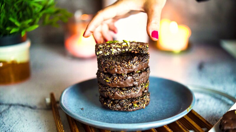 Image of the recipe cooking step-1-11 for Crunchy Seed Chocolate Bites