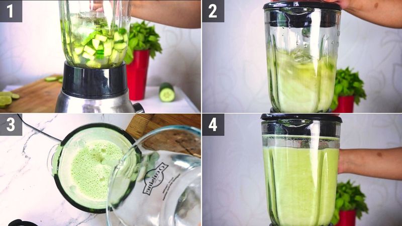 Image of the recipe cooking step-1-3 for Cucumber Cooler