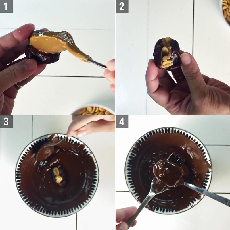 Image of the recipe cooking step-1-2 for Date Snickers