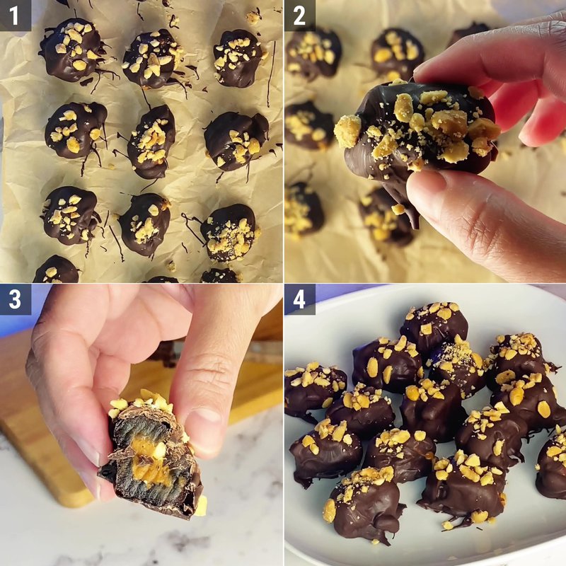 Image of the recipe cooking step-1-4 for Date Snickers