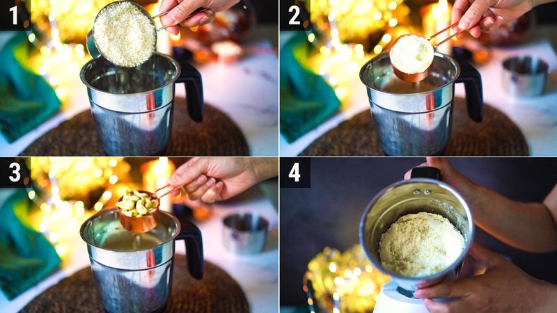 Image of the recipe cooking step-2-1 for Date Stuffed Coconut Ladoo