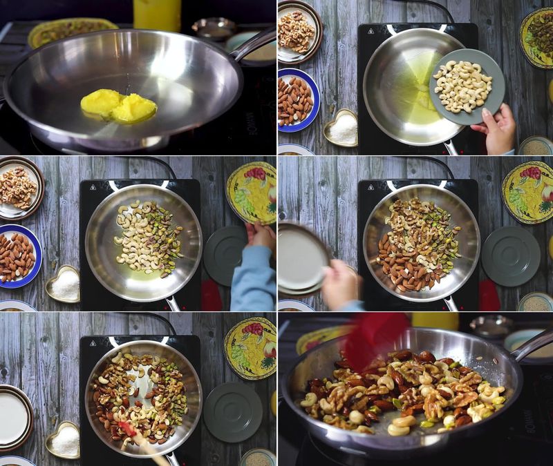 Image of the recipe cooking step-1-2 for Dry Fruits Laddu