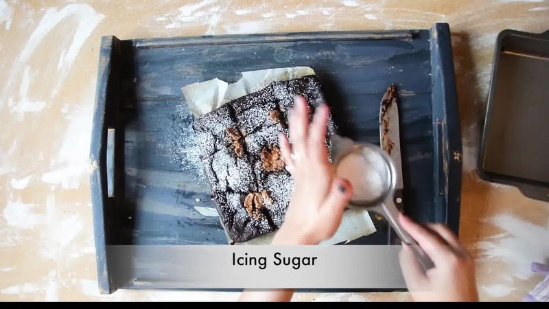 Image of the recipe cooking step-1-12 for Eggless Banana Peanut Butter Chocolate Brownies