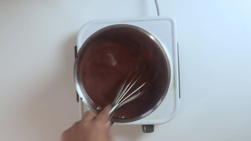 Image of the recipe cooking step-1-4 for Eggless Chocolate Mousse Cake Recipe - No Bake