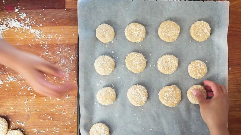 Image of the recipe cooking step-1-11 for Eggless Coconut Cookies